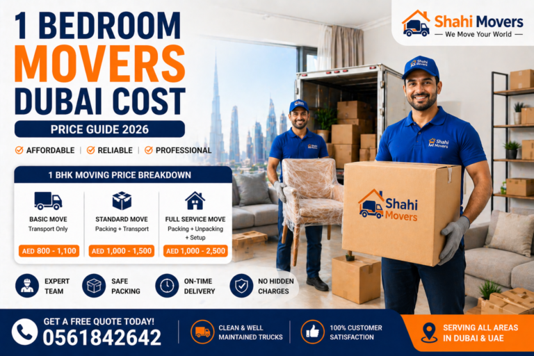 1 Bedroom Movers Dubai Cost