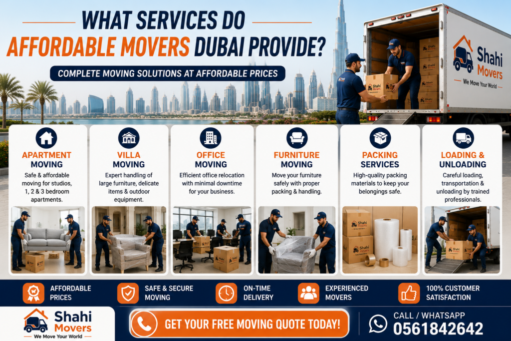 Affordable Movers services Dubai