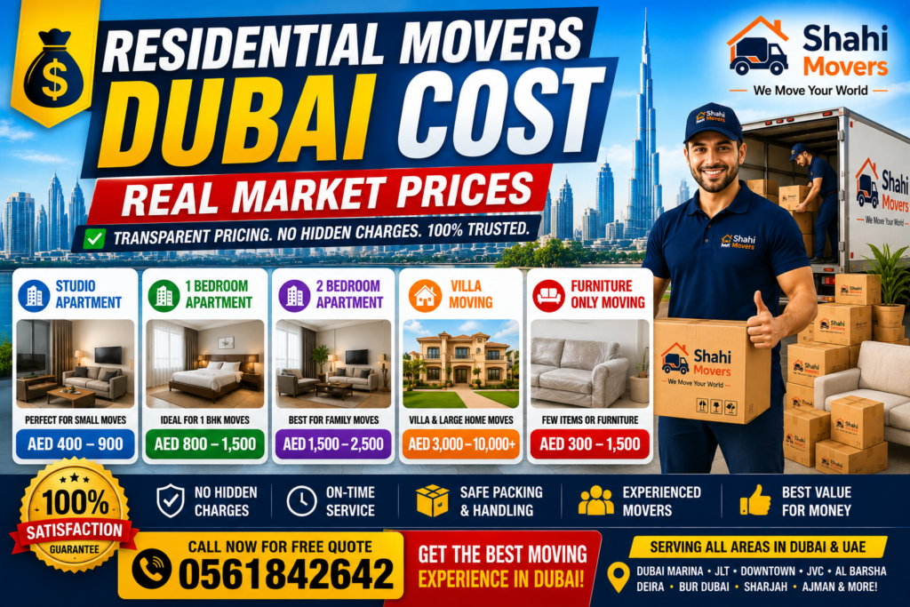 Residential Movers Dubai Cost