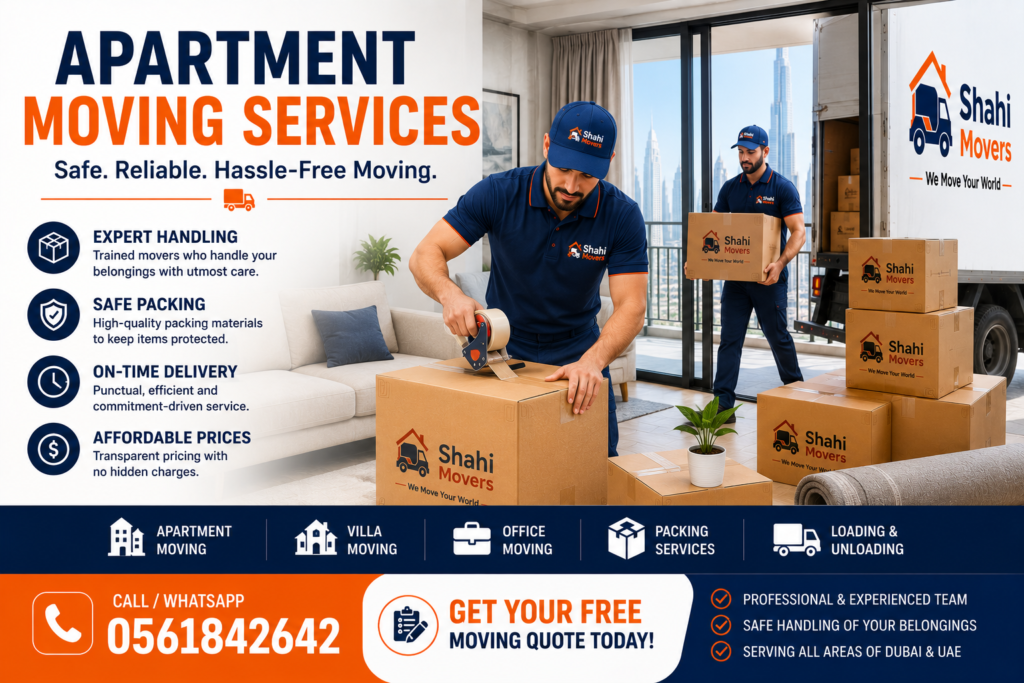 Apartment moving services in Dubai Apartment Moving Services