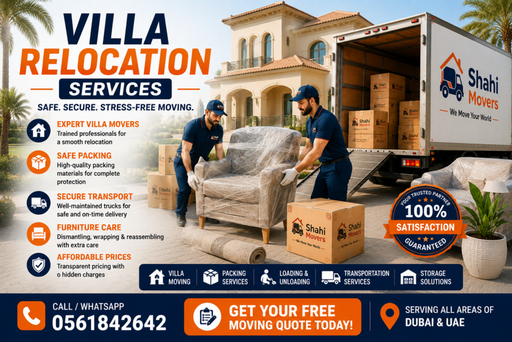 Efficient villa moving services in Dubai Villa Relocation Services