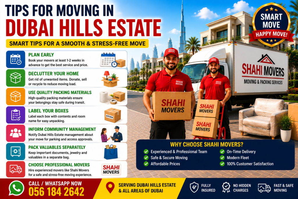 Tips for Moving in Dubai Hills Estate