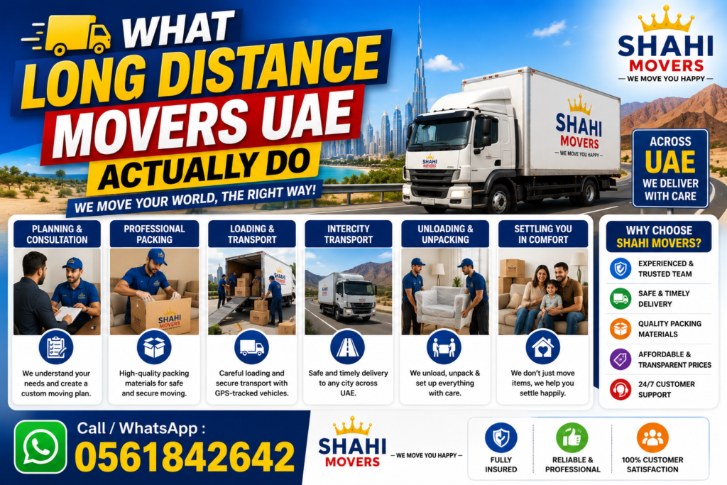 Shahi Movers: Reliable moving solutions What Long Distance Movers UAE Actually Do