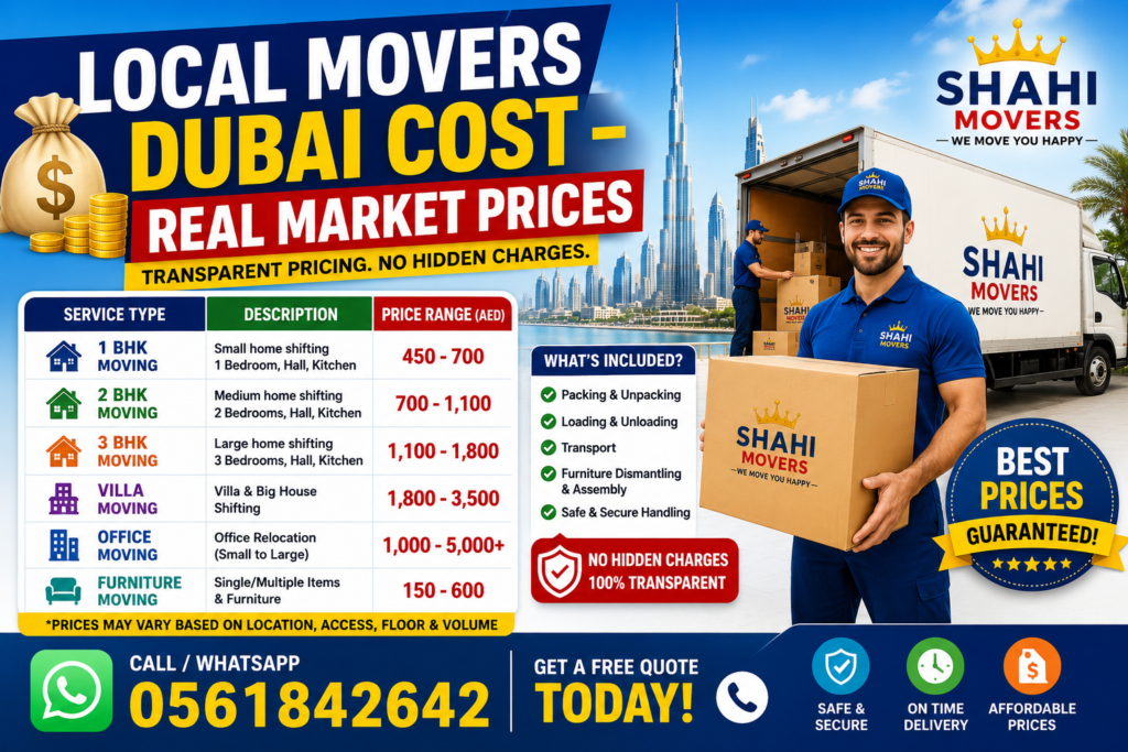  Local Movers Dubai Cost