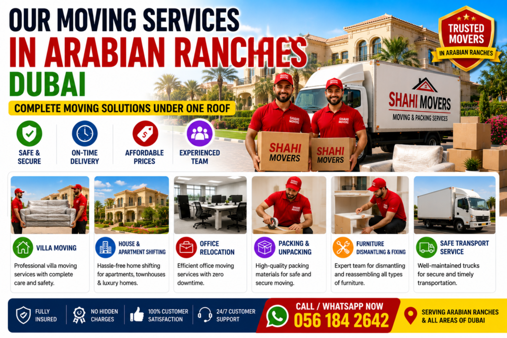 Our Moving Services in Arabian Ranches Dubai