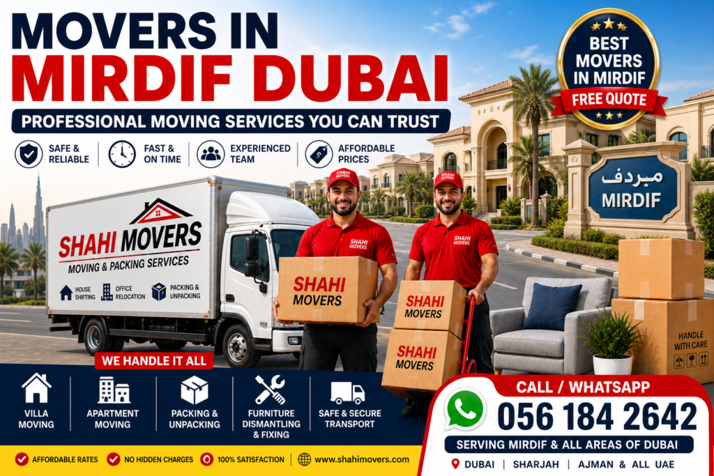 Movers in Mirdif Dubai