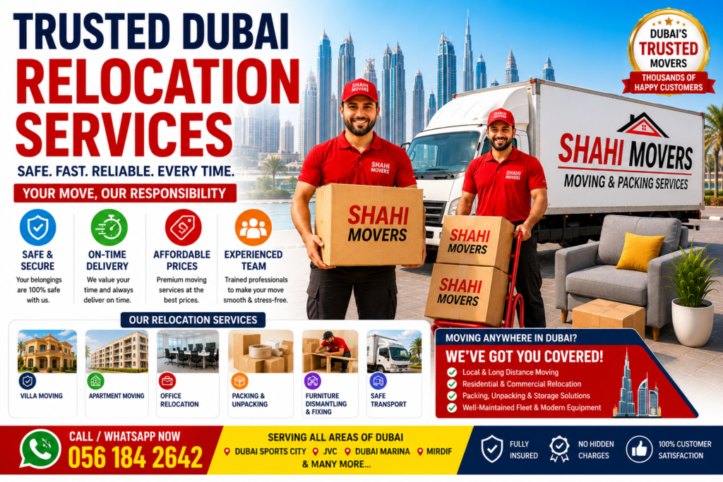 Shahi Movers: trusted relocation services in Dubai trusted relocation services in Dubai